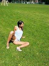 27 pictures - Hot babe shows firm butts and exposes sexy knickers