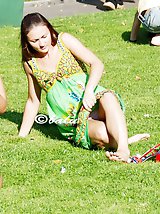 12 pictures - Pretty upskirt girls pose on camera