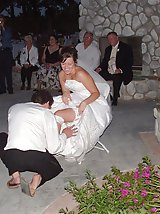 10 pictures - Naughty Brides upskirt photos