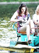 12 pictures - Cute babes caught on upskirt spy cam