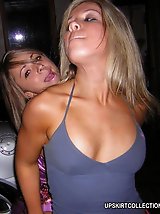 27 pictures - Tits jumping out from frisky bimbos' tiny tits