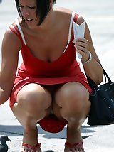 15 pictures - Real voyeur upskirt galleries with unaware girls hunted down