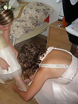 10 pictures - Naughty Brides upskirt photos