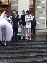 10 pictures - Naughty Brides upskirt photos
