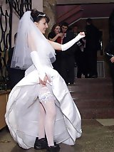 10 pictures - Naughty Brides upskirt photos