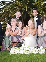 10 pictures - Naughty Brides upskirt photos